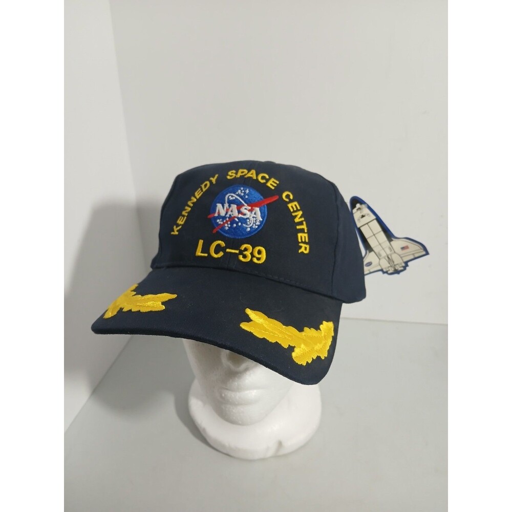 KENNEDY SPACE CENTER Launch Crew BASEBALL CAP Hat Adult Blue NEW‎ Embroidered
